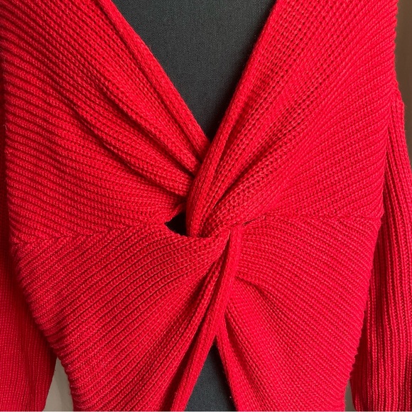 Majorelle Cross Twist Back Sweater Red XS - Picture 6 of 13